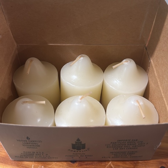 Vintage PartyLite Glacier Cube Candle Holder w/ Vanilla Votives - Picture 6 of 7